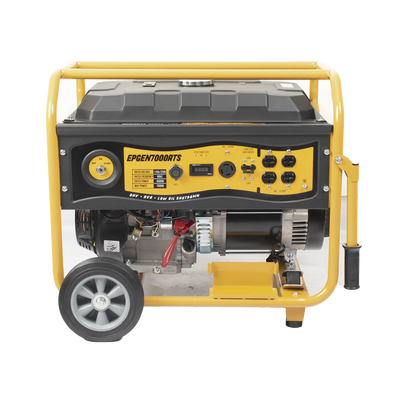 EPCOM POWERLINE - Generador a Gasolina / Planta de Emergencia con Encendido Automático, 6.5KW, 220Vac 2 Fases, Jaula con Ruedas para Fácil Traslado