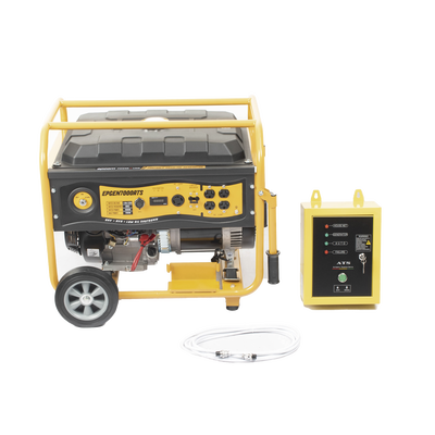 EPCOM POWERLINE - Generador a Gasolina / Planta de Emergencia con Encendido Automático, 6.5KW, 220Vac 2 Fases, Jaula con Ruedas para Fácil Traslado