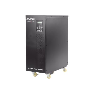 EPCOM POWERLINE - Inversor / Cargador para sistemas tipo isla de 192Vcc/120VCA de 5000W onda sinusoidal pura con controlador MPPT. Administre una fuente fotovoltaica, la red eléctrica y recargue su banco de baterías y su consumo sin problemas.