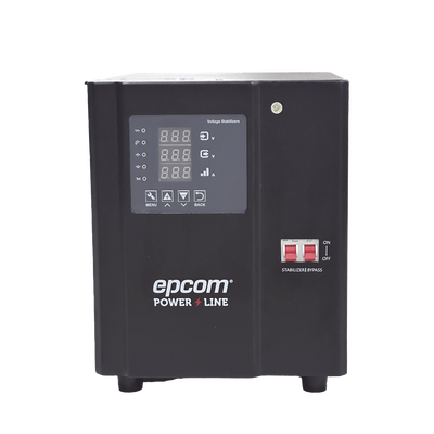 EPCOM POWERLINE - Regulador de Voltaje Industrial Monofásico Ferroresonante 3 kVA/3 kW 120 V / Entrada 96-144 Vca / Salida 117.6- 122.4 Vca