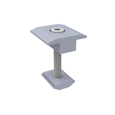 EPCOM POWERLINE - Sujetador Intermedio 30 mm para montaje de paneles solares en riel 5 Y 8