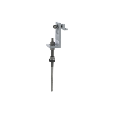 EPCOM POWERLINE - Soporte L para riel 7 con tornillo  M10*200 para techo de lamina