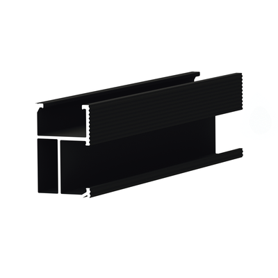 EPCOM POWERLINE - Riel 8 con anodizado negro para montaje de módulos fotovoltaicos de aluminio anodizado de 2700mm.