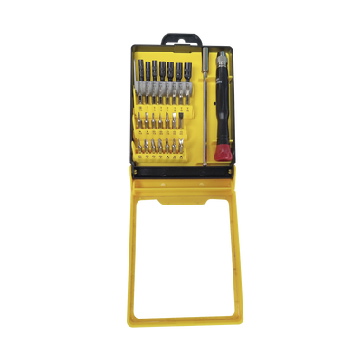 EPCOM POWERLINE - Juego de 31 Destornilladores de Precisión (puntas) con Mango y Extensor.