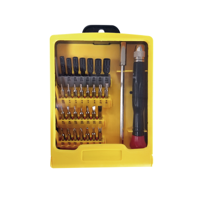EPCOM POWERLINE - Juego de 31 Destornilladores de Precisión (puntas) con Mango y Extensor.