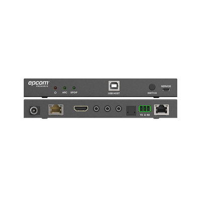 EPCOM PROAUDIO - Kit Extensor HDMI | 4K2K@60HZ | HDR 4:4:4 | HDBaseT | 100M | Salida de Audio | HDCP 2.2 | IR Bidireccional | Admite la función USB KVM