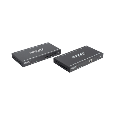 EPCOM PROAUDIO - Kit Extensor HDMI | 4K2K@60HZ | HDR 4:4:4 | HDBaseT | 100M | Salida de Audio | HDCP 2.2 | IR Bidireccional | Admite la función USB KVM