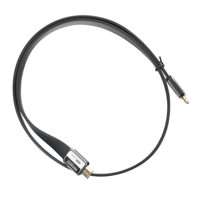 EPCOM PROAUDIO - Cable HDMI de 1 Metro (3.28 Pies) | Alta Definición | Versión 2.0 | Alta Velocidad 18Gbps | 4K@60Hz | Conectores Chapados en Oro | Tipo Plano