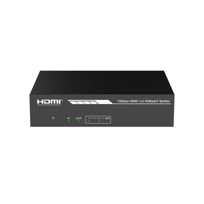 EPCOM PROAUDIO - Splitter mas Extensor de Video | 1x2 | ProAV | HDBaseT™ | 120m en 4K@60Hz | 150m en 1080p@60Hz | Cat6/6a/7 | Gestión Avanzada EDID | Control IR y RS232 | PoC | Salida de Audio
