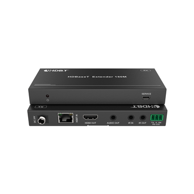 EPCOM PROAUDIO - Splitter mas Extensor de Video | 1x4 | ProAV | HDBaseT™ | 120m en 4K@60Hz | 150m en 1080p@60Hz | Cat6/6a/7 | Gestión Avanzada EDID | Control IR y RS232 | PoC | Salida de Audio