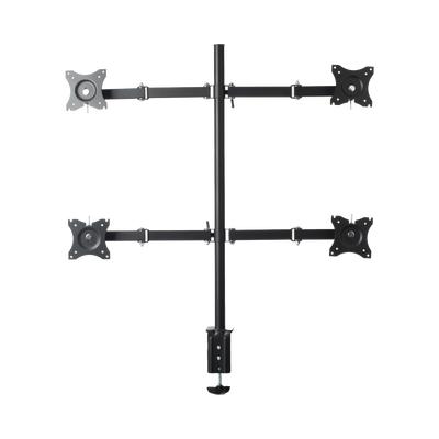 EPCOM - Montaje de Escritorio articulado para 4 monitores de 13 a 27" /  Soporta hasta 15 kg / Vesa 75 x 75 / 100 x 100 / Acero