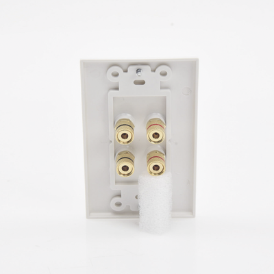 EPCOM PROAUDIO - Placa de Pared | Postes de Unión Tipo Banana | Conexión para 2 Altavoces | Fácil Instalación | Conectores Chapados en Oro