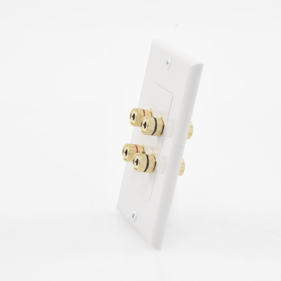 EPCOM PROAUDIO - Placa de Pared | Postes de Unión Tipo Banana | Conexión para 2 Altavoces | Fácil Instalación | Conectores Chapados en Oro