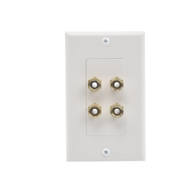 EPCOM PROAUDIO - Placa de Pared | Postes de Unión Tipo Banana | Conexión para 2 Altavoces | Fácil Instalación | Conectores Chapados en Oro