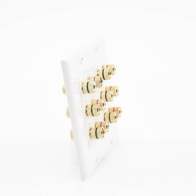 EPCOM PROAUDIO - Placa de Pared | Postes de Unión Tipo Banana | Conexión para 6 Altavoces | Fácil Instalación | Conectores Chapados en Oro