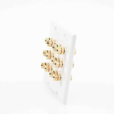 EPCOM PROAUDIO - Placa de Pared | Postes de Unión Tipo Banana | Conexión para 6 Altavoces | Fácil Instalación | Conectores Chapados en Oro