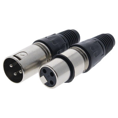 EPCOM PROAUDIO - Kit Conector XLR Hembra + XLR Macho | Ideal para Conexiones de Micrófonos, Mezcladoras | Equipo de Audio Profesional