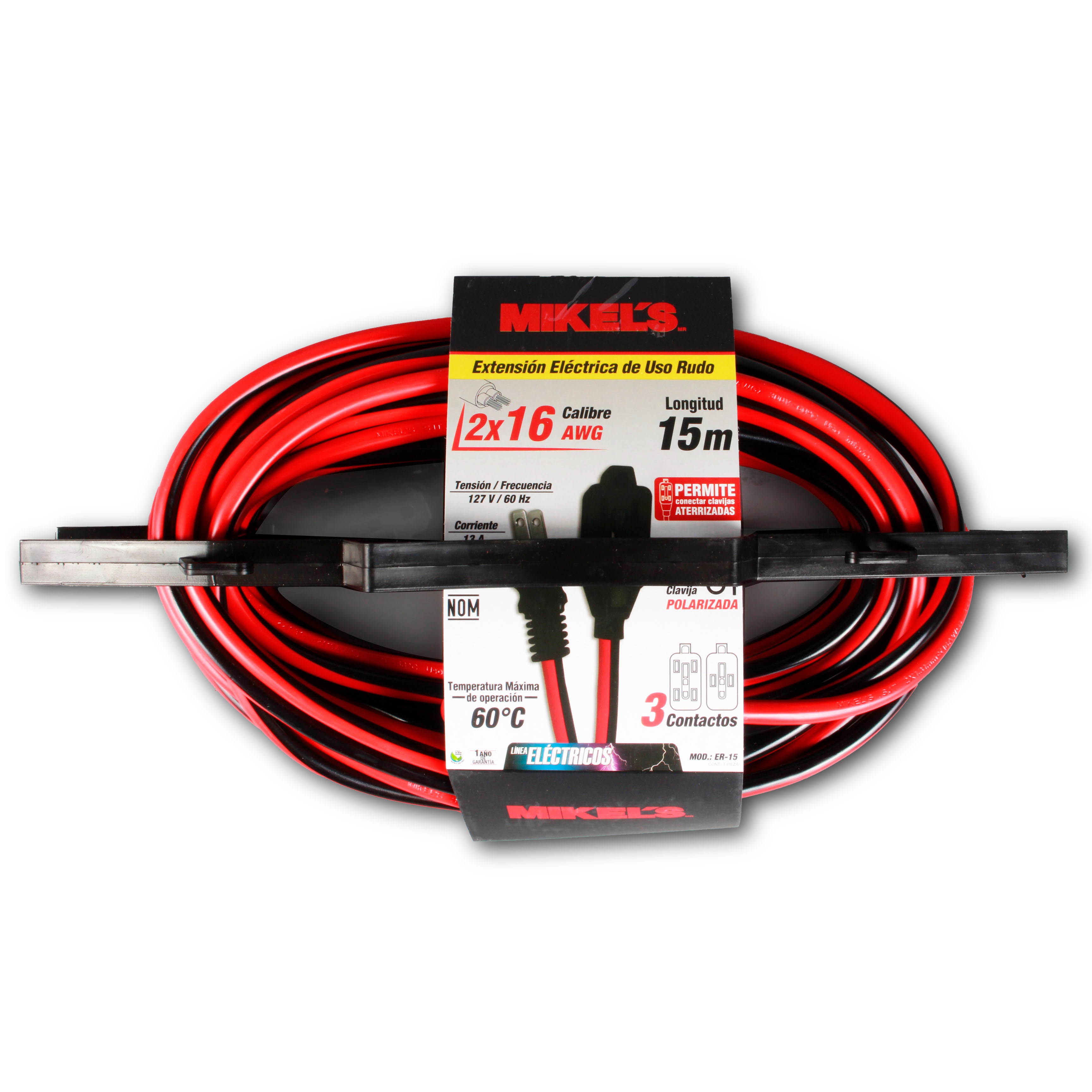 Extensión eléctrica uso rudo (15 mts)