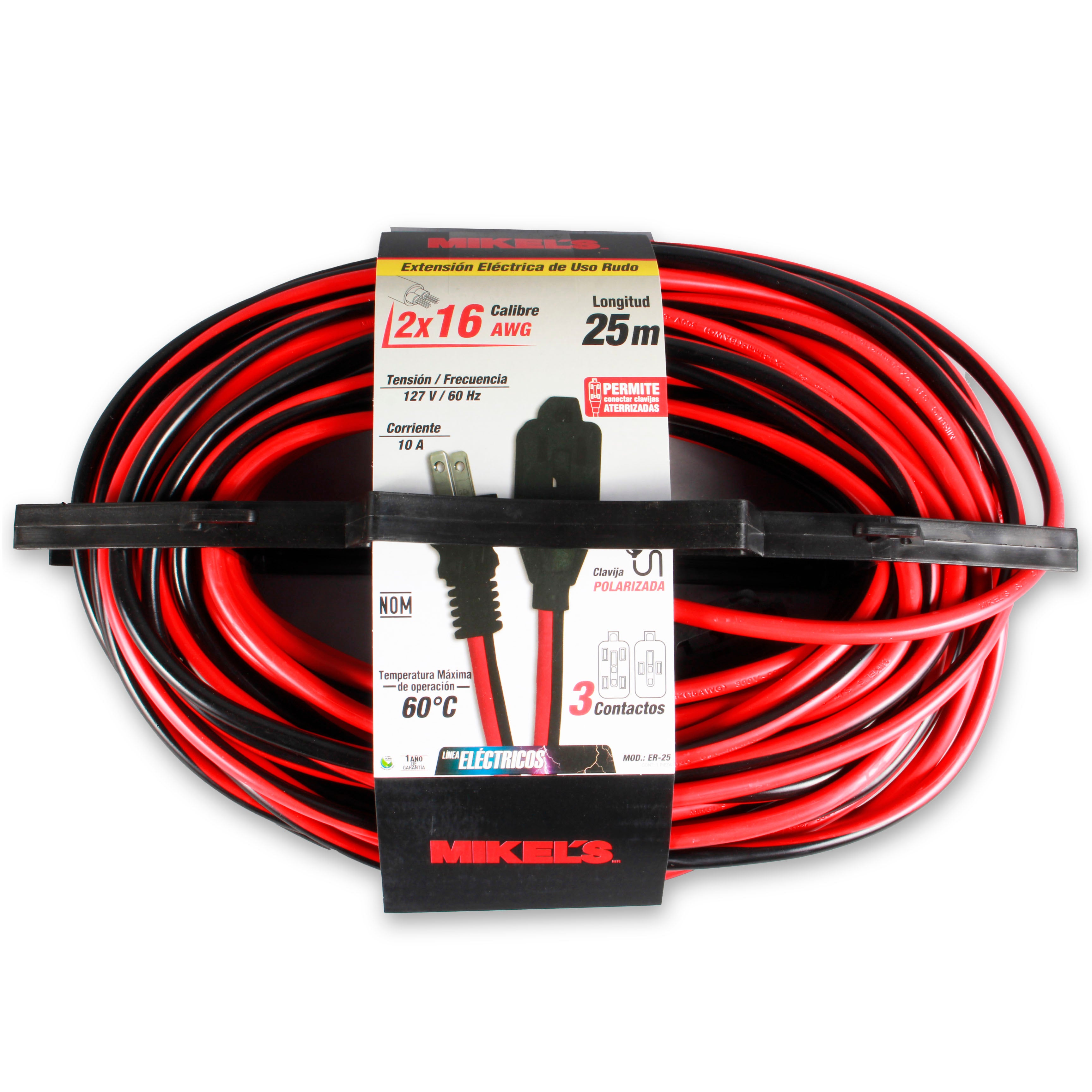 Extensión eléctrica uso rudo (25 mts)