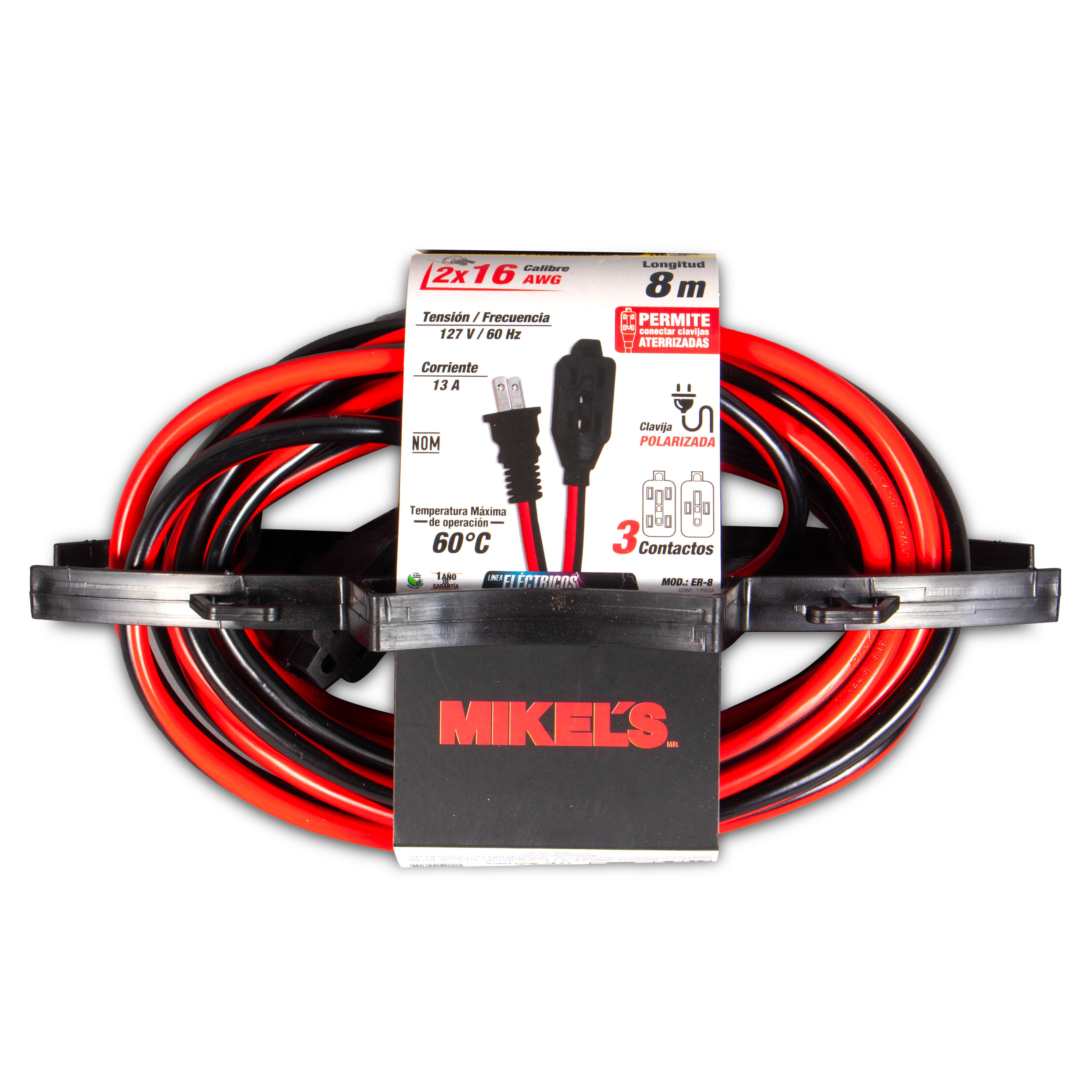 Extensión eléctrica uso rudo (8 mts)