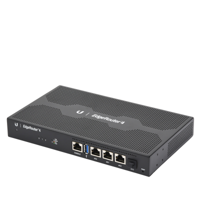 UBIQUITI - EdgeRouter 4, con 3 puertos 10/100/1000 Mbps + 1 puerto SFP, con funciones avanzadas de ruteo
