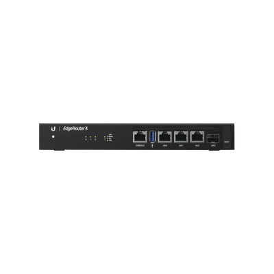 UBIQUITI - EdgeRouter 4, con 3 puertos 10/100/1000 Mbps + 1 puerto SFP, con funciones avanzadas de ruteo