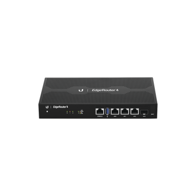 UBIQUITI - EdgeRouter 4, con 3 puertos 10/100/1000 Mbps + 1 puerto SFP, con funciones avanzadas de ruteo