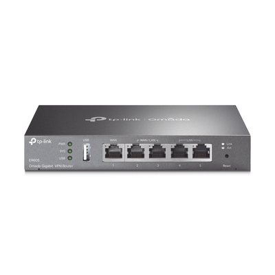 TP-LINK - Router Omada VPN / SDN Multi-WAN Gigabit / 1 Puerto WAN Gigabit / 2 Puertos LAN Gigabit / 2 Puertos configurables LAN/WAN / 150,000 Sesiones Concurrentes / Administración Centralizada OMADA o Stand-Alone / 1 Puerto USB 2.0