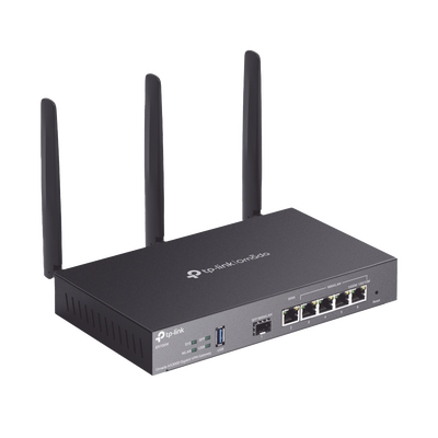 TP-LINK - Router Omada VPN / SDN Multi-WAN Gigabit / 1 Puerto WAN SFP Gigabit / 1 Puerto WAN RJ45 Gigabit / 2 Puertos LAN RJ45 Gigabit / 2 Puertos Configurables LAN/WAN / 150,000 Sesiones Concurrentes / Administración Centralizada Omada o Stand-Alone