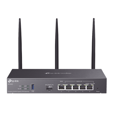 TP-LINK - Router Omada VPN / SDN Multi-WAN Gigabit / 1 Puerto WAN SFP Gigabit / 1 Puerto WAN RJ45 Gigabit / 2 Puertos LAN RJ45 Gigabit / 2 Puertos Configurables LAN/WAN / 150,000 Sesiones Concurrentes / Administración Centralizada Omada o Stand-Alone