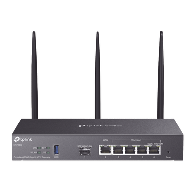 TP-LINK - Router Omada VPN / SDN Multi-WAN Gigabit / 1 Puerto WAN SFP Gigabit / 1 Puerto WAN RJ45 Gigabit / 2 Puertos LAN RJ45 Gigabit / 2 Puertos Configurables LAN/WAN / 150,000 Sesiones Concurrentes / Administración Centralizada Omada o Stand-Alone