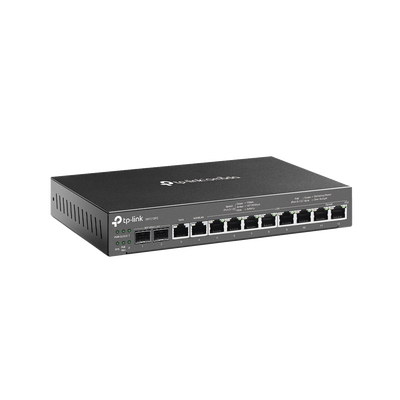 TP-LINK - Router Omada VPN / SDN Multi-WAN 1G / Switch con PoE y Controlador  / 2 puerto WAN/LAN SFP 1G / 1 Puerto RJ45 WAN / 1 Puerto WAN/LAN RJ45 / 8 Puertos PoE+ LAN RJ45 /  24,980 Sesiones Concurrentes