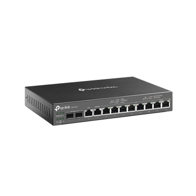 TP-LINK - Router Omada VPN / SDN Multi-WAN 1G / Switch con PoE y Controlador  / 2 puerto WAN/LAN SFP 1G / 1 Puerto RJ45 WAN / 1 Puerto WAN/LAN RJ45 / 8 Puertos PoE+ LAN RJ45 /  24,980 Sesiones Concurrentes