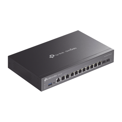 TP-LINK - Router Omada VPN / SDN Multi-WAN Gigabit / 2 Puertos WAN/LAN RJ45 2.5 Gigabit / 8 Puertos WAN/LAN RJ45 Gigabit / 2 Puertos WAN/LAN SFP Gigabit / 1,000,000 Sesiones Concurrentes / Administración Centralizada Omada o Stand-Alone