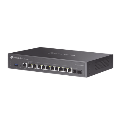 TP-LINK - Router Omada VPN / SDN Multi-WAN Gigabit / 2 Puertos WAN/LAN RJ45 2.5 Gigabit / 8 Puertos WAN/LAN RJ45 Gigabit / 2 Puertos WAN/LAN SFP Gigabit / 1,000,000 Sesiones Concurrentes / Administración Centralizada Omada o Stand-Alone