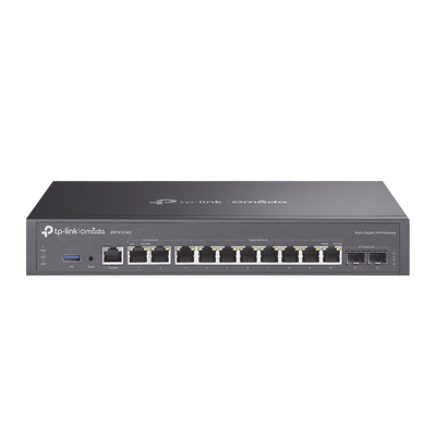 TP-LINK - Router Omada VPN / SDN Multi-WAN Gigabit / 2 Puertos WAN/LAN RJ45 2.5 Gigabit / 8 Puertos WAN/LAN RJ45 Gigabit / 2 Puertos WAN/LAN SFP Gigabit / 1,000,000 Sesiones Concurrentes / Administración Centralizada Omada o Stand-Alone