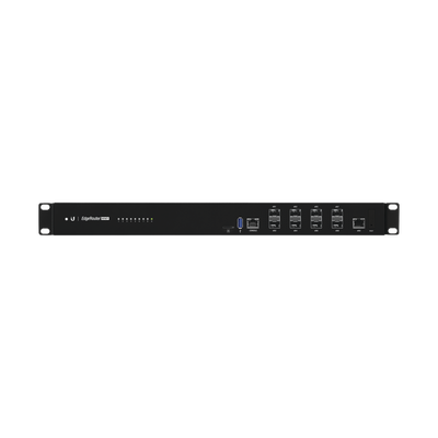UBIQUITI - EdgeRouter INFINITY de 8 puertos SFP+ 10 G + 1 puerto RJ45 Gigabit, throughput 80 Gbps, 16 núcleos y 16 GB RAM , fuentes de alimentación modulares Hot-Swappable