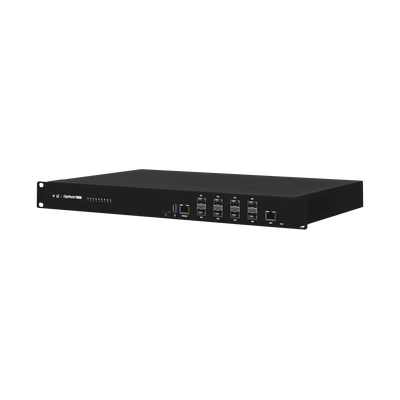 UBIQUITI - EdgeRouter INFINITY de 8 puertos SFP+ 10 G + 1 puerto RJ45 Gigabit, throughput 80 Gbps, 16 núcleos y 16 GB RAM , fuentes de alimentación modulares Hot-Swappable