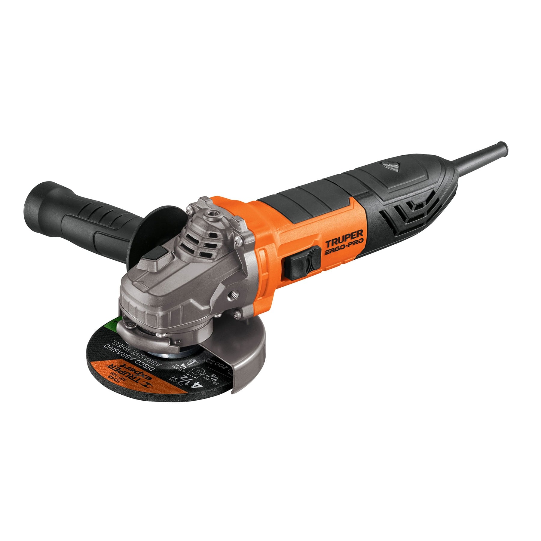 Esmeriladora angular 4-1/2', 850W, TRUPER ERGO PRO