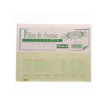 EUROFORMAS - POLIZA DE CHEQUES INTERCARBON  ½ OFICIO 25 JGS