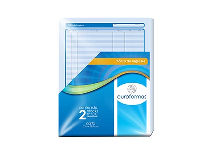 EUROFORMAS - POLIZA INGRESO EUROFORMAS  CARTA 50H C/2 BLOCKS