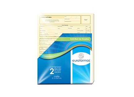EUROFORMAS - SOLICITUD EMPLEO EUROFORMAS CTA 25 HOJAS 2 BLOCKS