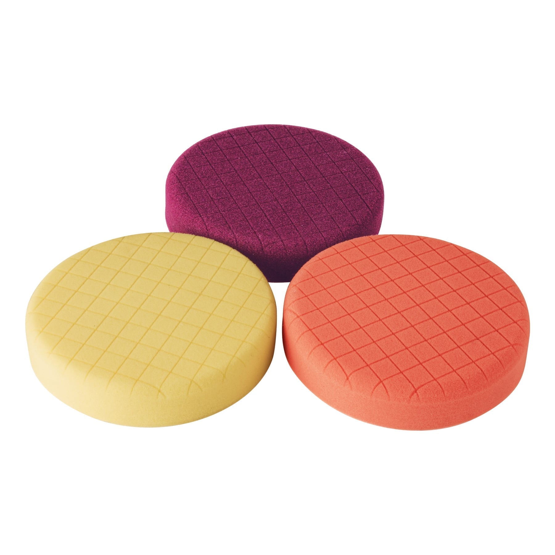 Juego de 3 esponjas p/pulir de 6' hook and loop,TRUPER