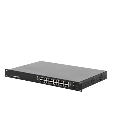 UBIQUITI - Switch EdgeMAX administrable de 24 puertos Gigabit con PoE+/PoE Pasivo 24V + 2 Puertos SFP, 250 W