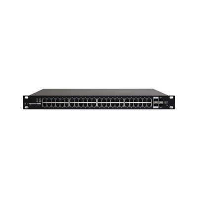 UBIQUITI - Switch EdgeMAX Administrable de 48 Puertos Gigabit con PoE+/PoE Pasivo 24V + 2 Puertos SFP + 2 Puertos SFP+, 500 W