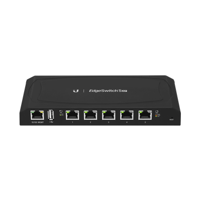 UBIQUITI - EdgeSwitch 5XP Administrable de 5 Puertos Gigabit PoE de 24 V Pasivo, con funciones avanzadas de Capa 2