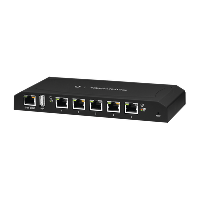 UBIQUITI - EdgeSwitch 5XP Administrable de 5 Puertos Gigabit PoE de 24 V Pasivo, con funciones avanzadas de Capa 2