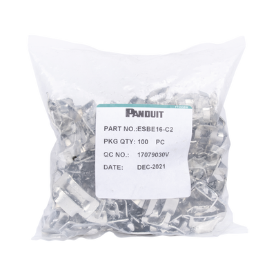 PANDUIT - Hebillas PanSteel™ de Acero Inoxidable 201, Para Uso con Fleje ESW16T76-CR2 de 5/8, Paquete de 100pz
