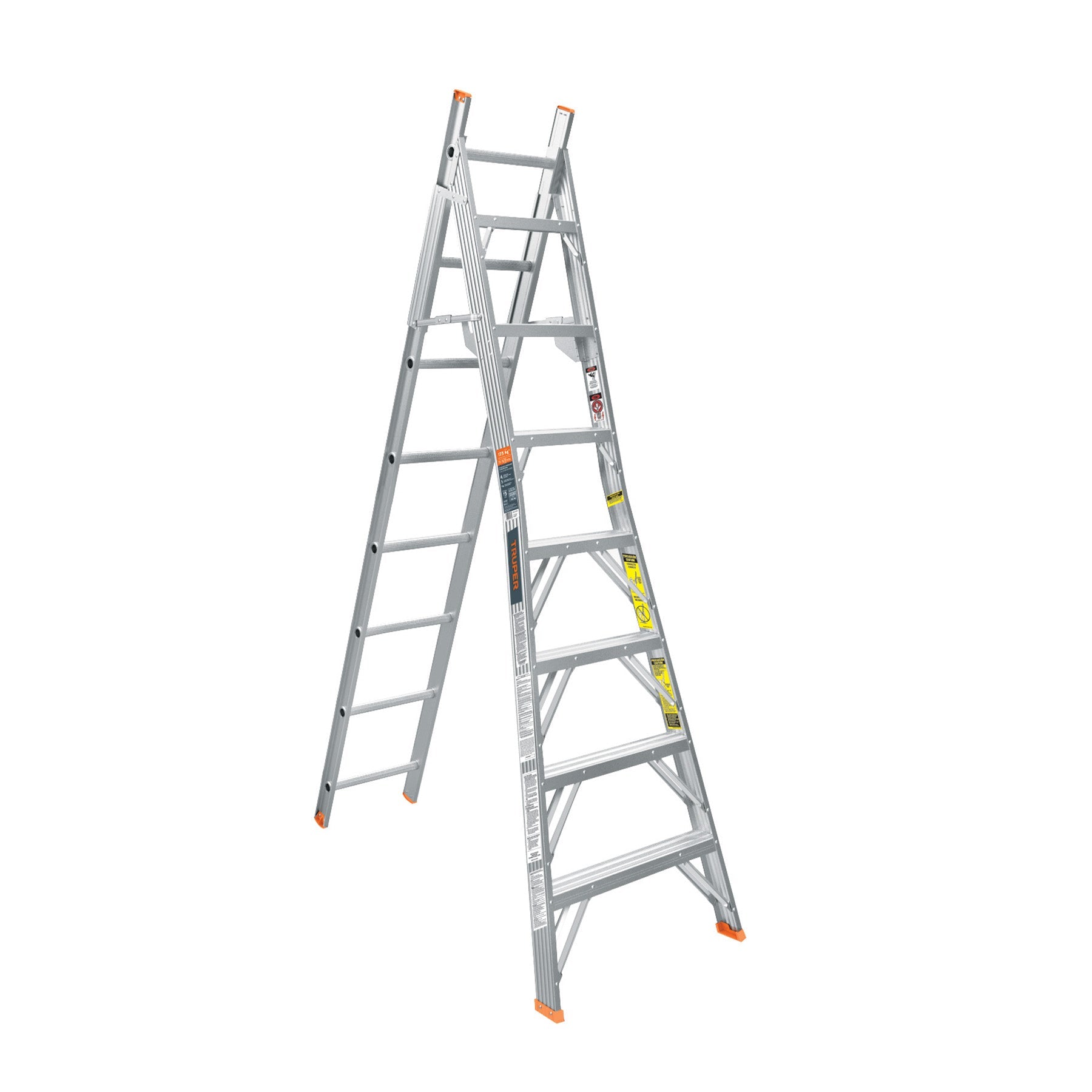 Escalera convertible, tipo ll, 15 escalones, TRUPER