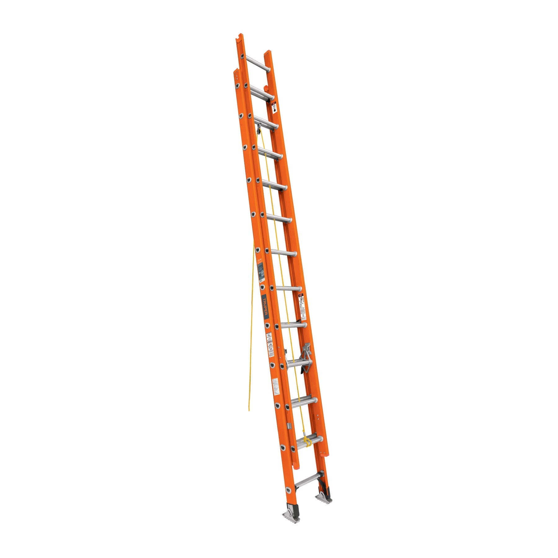 Escalera de extension, tipo II, 24 peldaños, fibra de vidrio